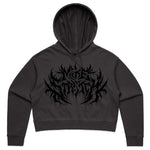 Death Heavy Metal Crop Hood Hooded Hoodie Sweatshirt Custom printed graphic tee