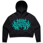 Death Metal Crop Hood Teal
