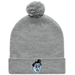 Stretchy Pom Pom Beanie Grey