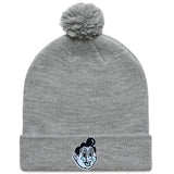Stretchy Pom Pom Beanie Grey