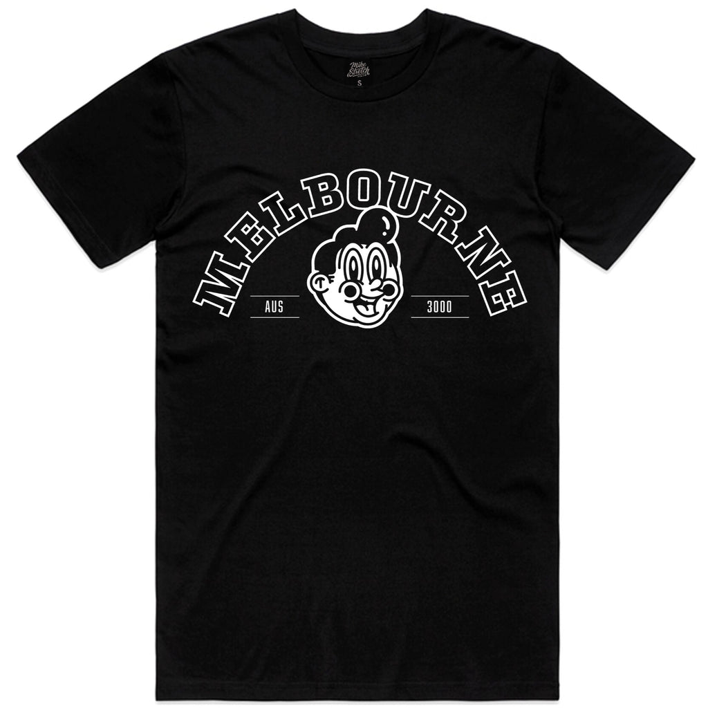 Melbourne Tee Black Graphic tees Australia Stretch St Kilda Souvenir Mike Stretch Finds