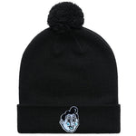 Stretchy Pom Pom Beanie Blk