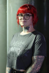 Death Metal Crop Faded Black