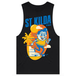 St Kilda Beach Sleeveless Tank Tee Melbourne Graphic 3182 Souvenir